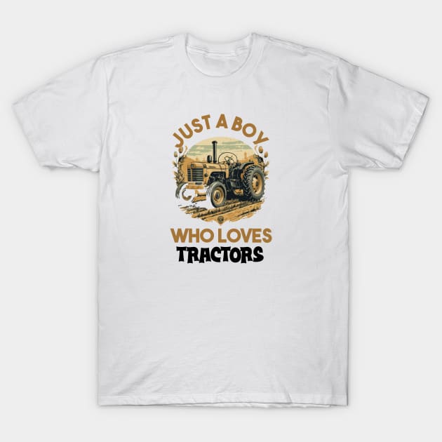 just a boy who loves tractors T-Shirt by Mographic997